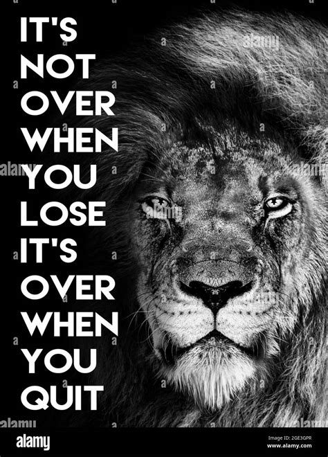 Inspirational Motivational Quote Its Not Over When You Lose Its