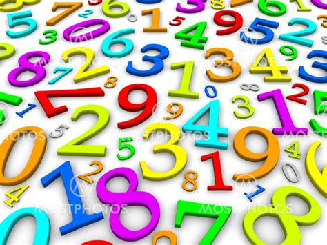 Colorful Numbers Background By Skvoor Mostphotos