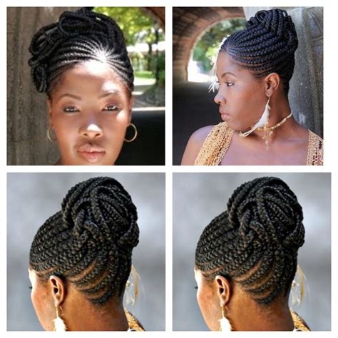 Braids Black Hair Updo Hairstyles Cornrow Updo Hairstyles African