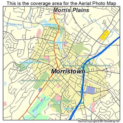 Aerial Photography Map Of Morristown Nj New Jersey