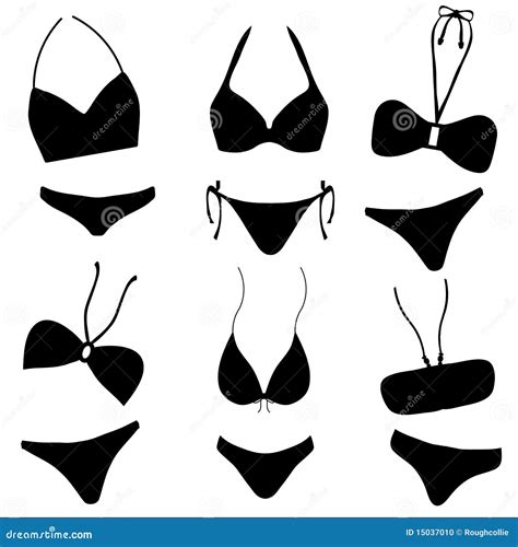 Bikini Set In Silhouette Stock Illustration Illustration My XXX Hot Girl