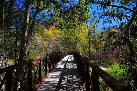 Gila Trail Foot Bridge Footbridge Bridge Trail Nature Landscape