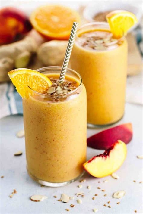 Peach Smoothie With Ginger Jessica Gavin
