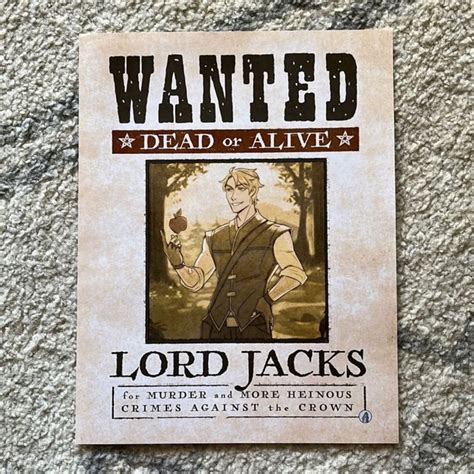 Jacks Wanted Poster Preorder T For A Curse For True Love By