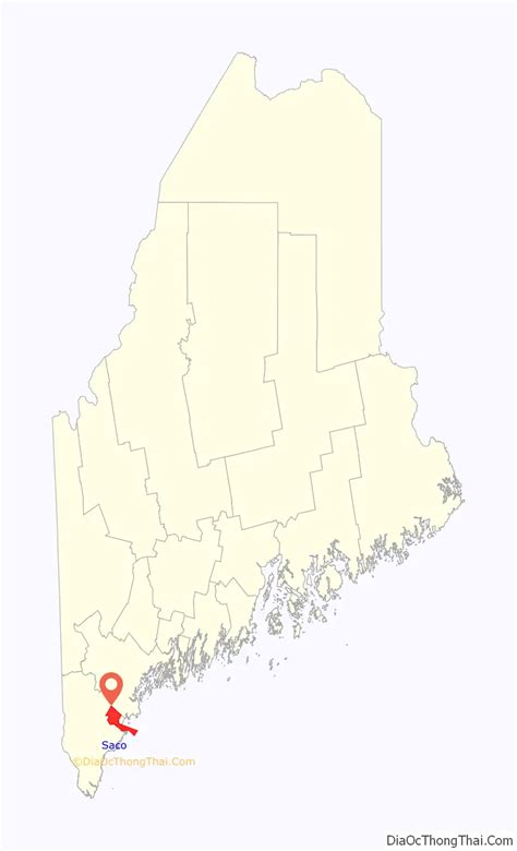 Map Of Saco City Maine