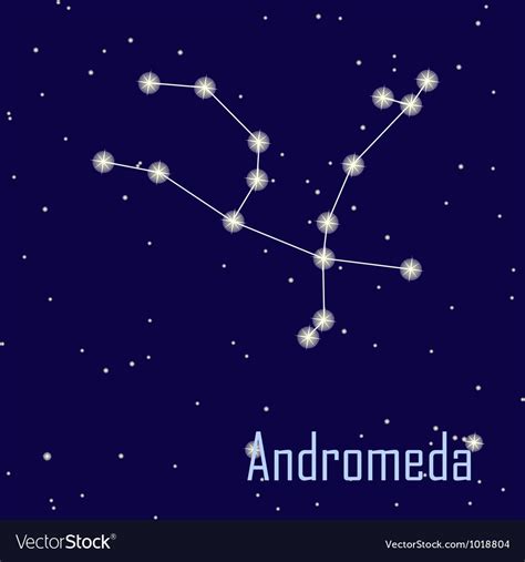 Constellation Andromeda Star In The Night Sky Vector Image