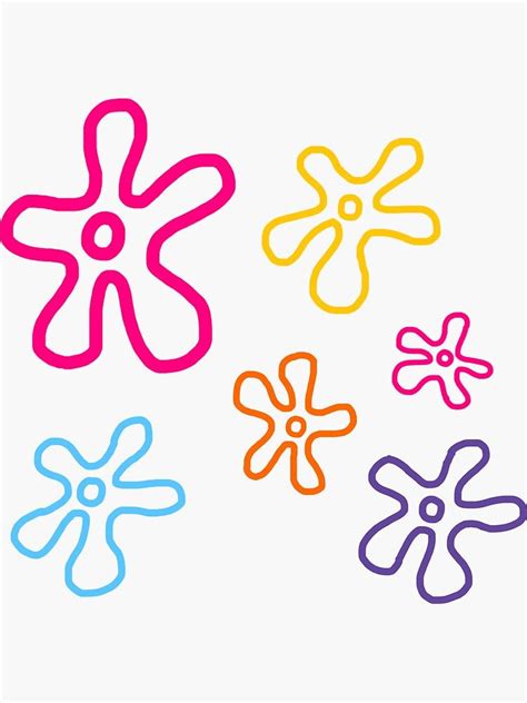 Spongebob Flowers Sticker By Katelynstum Mini Canvas Art Art Collage