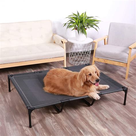 Large Elevated Dog Bed Outdoor Indoor Cooling Raised Dog Bed Waterproof