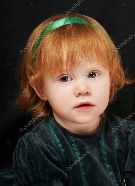 Little Red Haired Girl Baby — Stock Photo © Kalinovsky 3247059