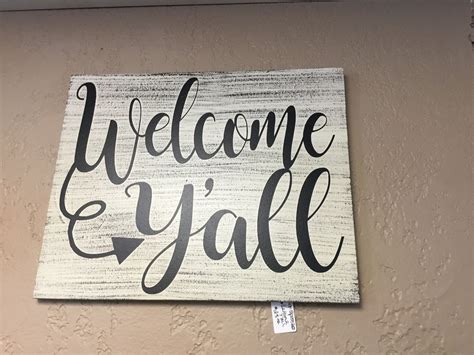 Sign Expressions Welcome Yall Handmade Signs Signs Door Decorations