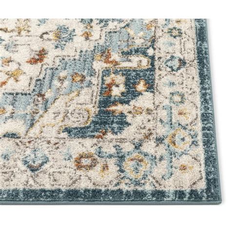 Well Woven Mystic 5 X 7 Blue Indoor Medallion Vintage Area Rug At