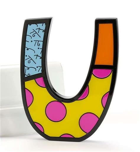 Romero Britto Alphabet Letter 6 High Freestanding Or Wall Mounted Rare
