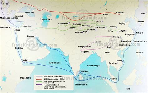 Maps And Atlas Silk Road Trade Routes Map