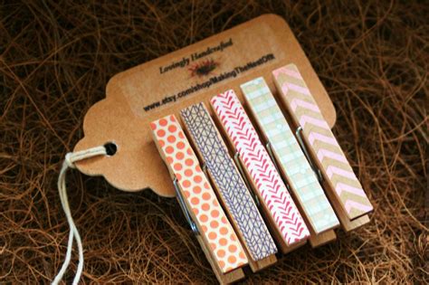 desk-organizing-clip-wood-clothes-pin-set-of-5-etsy-clothes-pins,-wood-clothes,-clothes-pin