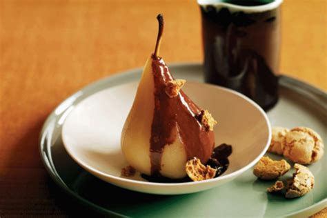 Poached Pears With Hot Chocolate Rum And Raisin Sauce Recipes
