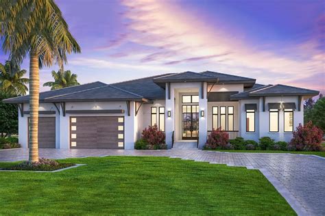 Single Story Bedroom Deluxe Contemporary Beach Home With Large Lanai For Outdoor Living House