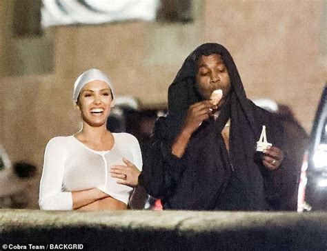 kanye west s wife bianca censori readjusts her cleavage during romantic outing in florence