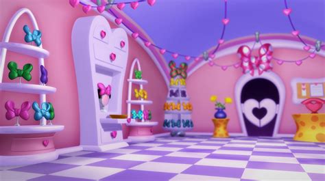 This Is An Animated Image Of A Pink And Purple Room With Hearts On The
