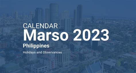 March 2023 Calendar Philippines