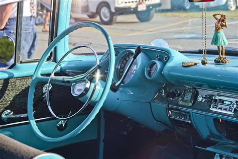 1957 Chevy Bel Air Blue Dashboard Photograph By Dennis Coates Pixels