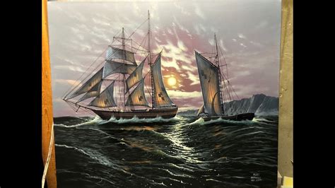 2 How To Paint Sunlit Ships Acrylic Painting Tutorial Marc Harvill