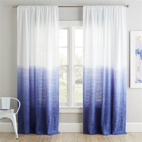 Textural Ombre Curtain Set 84 Marine Blue In 2020 Ombre Curtains