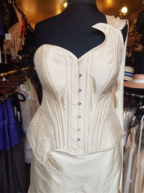 Pale Gold Silk Custom Wedding Corset By Sadia For Kiku Wedding Corset