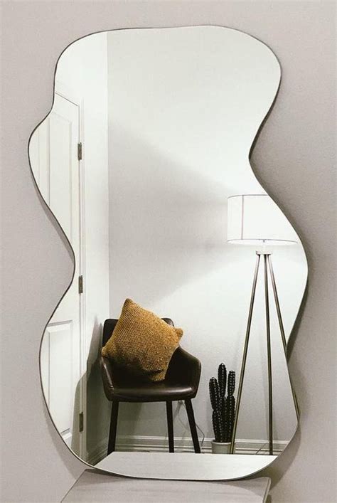 Irregular Asymmetric Curved Mirror Decorative Aesthetic Wall Hanging Or