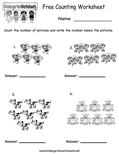 4 Best Images Of Preschool Counting Worksheets Free