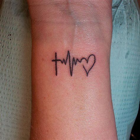 23 Heartbeat Tattoos Thatll Leave You Breathless Wrist Tattoos For