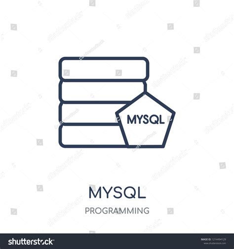 Mysql Icon Mysql Linear Symbol Design Stock Vector Royalty Free