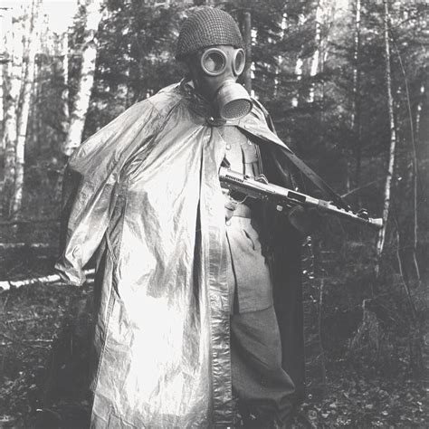 Swedish Soldier In Chemical Suit 1950s 1080x1080 With Images Gas Mask