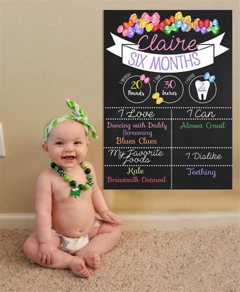 Monthly Babys 1st Year Milestone Chalkboards Plus Baby Month By
