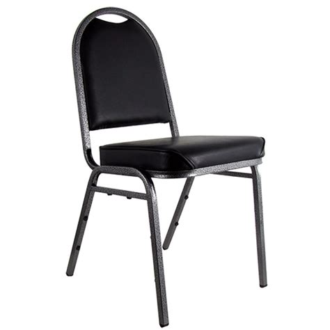 Lancaster Table And Seating Black Stackable Banquet Chair With 2 Padded Seat