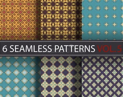 Set Collection Pack Universal Vector Seamless Patterns Tiling