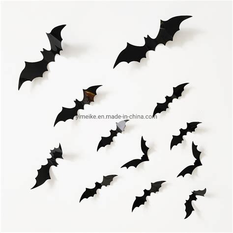 Halloween Bat Wall Paste 3d Stickers Living Room Background Wall