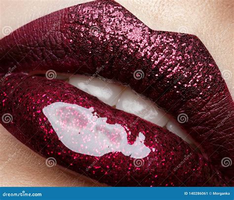close up view of beautiful woman lips stock image image of beauty female 140286061