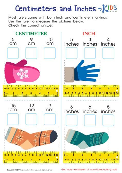 Centimeters And Inches Worksheet Free Printable Pdf For Kids