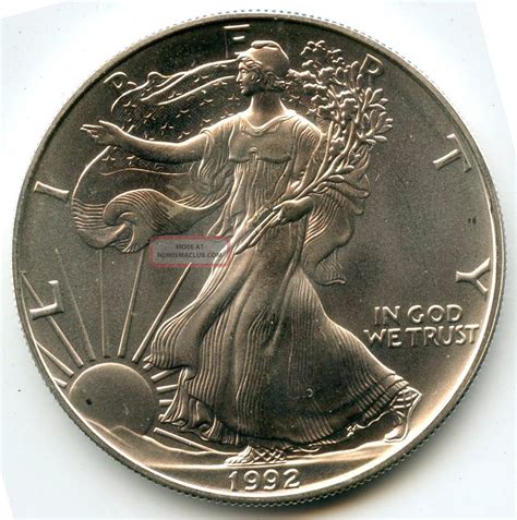 1992 American Eagle 999 Fine Silver Dollar 1 Troy Oz Usa Coin