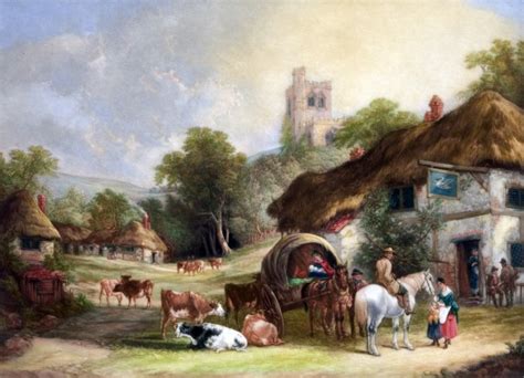 English Country Village Painting Free Stock Photo Public Domain Pictures