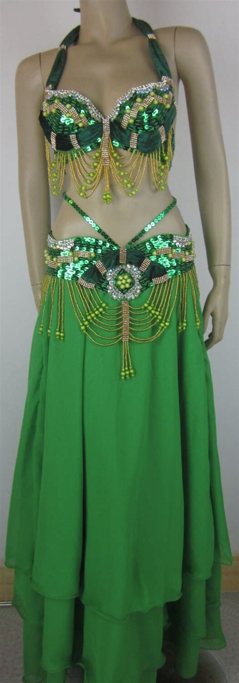 Hot Selling Belly Dance Green Costumetf2012004 36d38c38d40d Cup