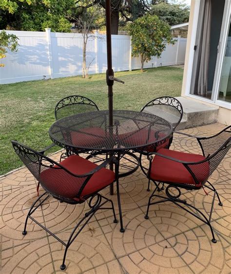 Better Homes And Gardens Clayton Court 5 Piece Patio Dining Set Red