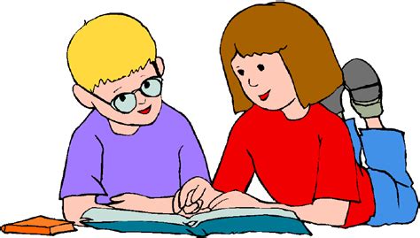 Partners Reading Together Clip Art Free Image Download