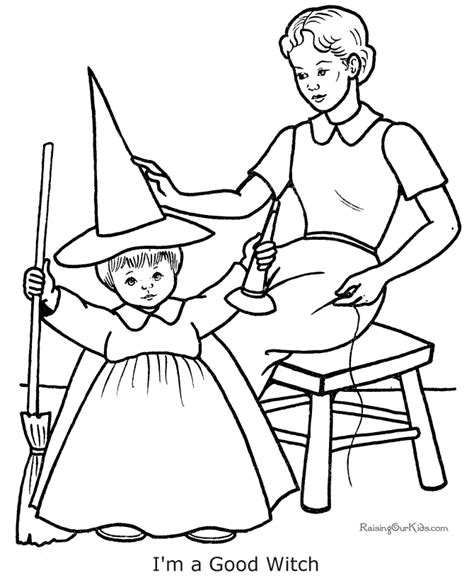 Free Coloring Page Of Witches Coloring Home