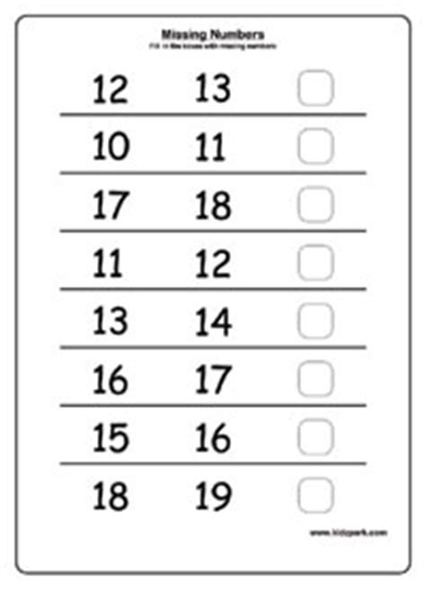Missing Numbers Worksheets,Kindergarten Activity Sheets,Teachers Resources