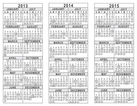 year calendar