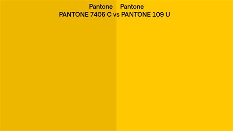 Pantone 7406 C Vs Pantone 109 U Side By Side Comparison