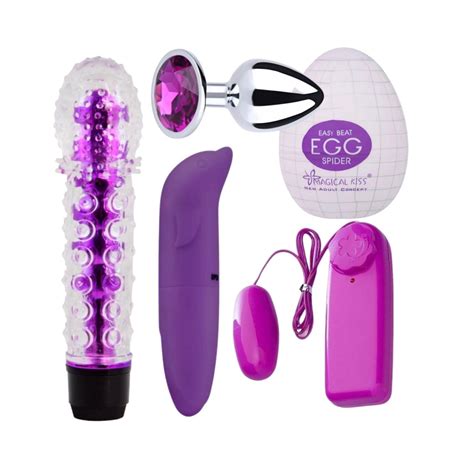 Kit Sex Shop Vibrador Golfinho Vibro Bullet Personal Vibrador Feminino Plug Anal Egg
