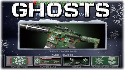 Cod Ghosts Free Holiday Sweater Camo Christmas Personalization Pack