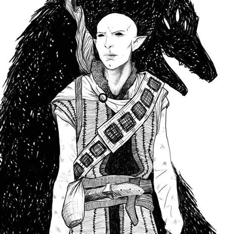 Dread Wolf Solas Dragon Age Inspired Drawing Dragon Age Drawings Wolf